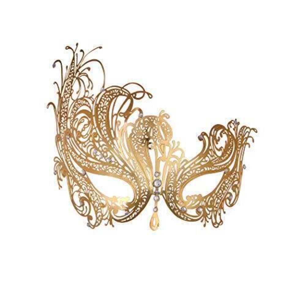 4690 Masquerade Mask Metal Mask Shiny Rhinestone Venetian Party Evening